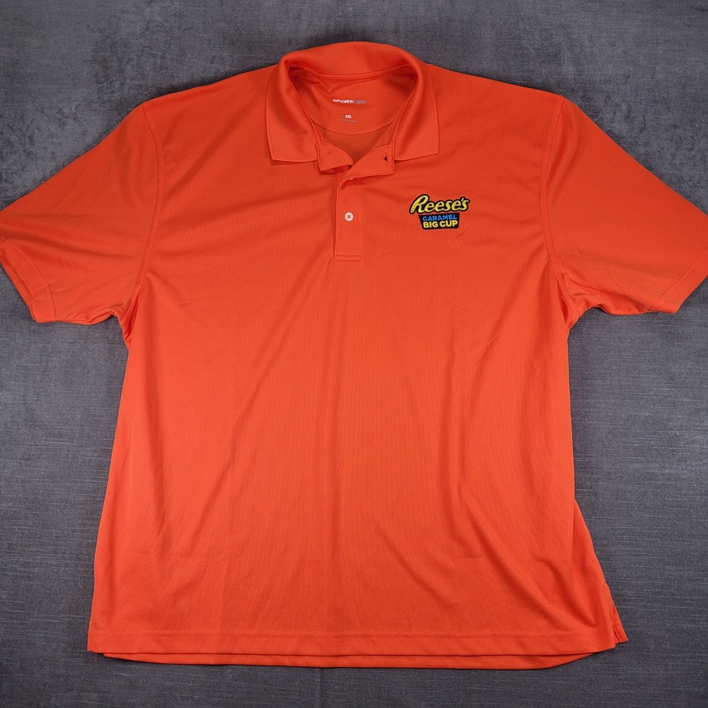 Sport-Tek‎ Reese's Caramel Big Cup Work Shirt Polo Shirt Orange Mens 2XL